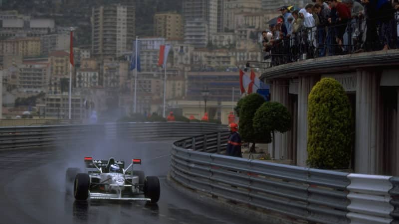 11 May 1997: Mika Salo of Finland cuts close to a corner in his Tyrrell-Ford during the Monaco Grand Prix in Monte Carlo. \ Mandatory Credit: Mike Cooper /Allsport