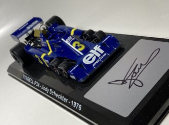 Product image for Jody Scheckter signed Tyrrell P34 six-wheeler, 1:24 scale