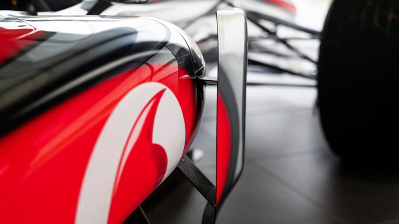 Lewis Hamilton McLaren MP4-25 for auction bargeboard detail