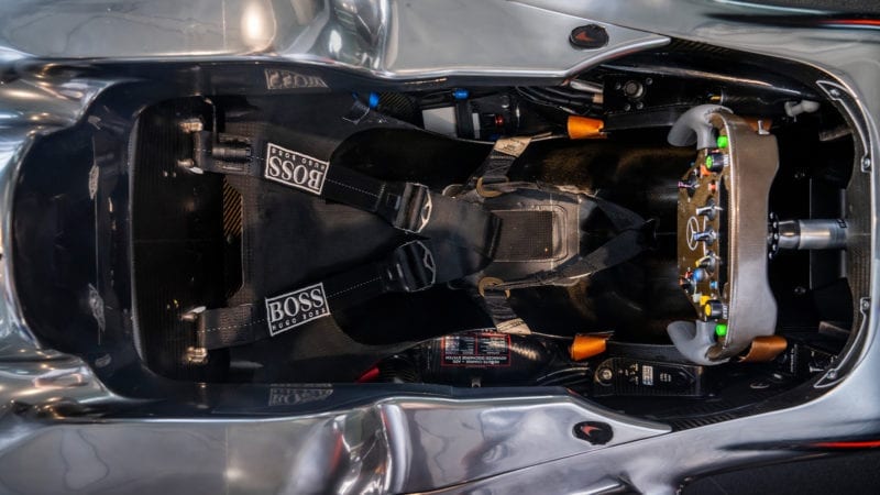 Lewis Hamilton McLaren MP4-25 for auction cockpit overhead
