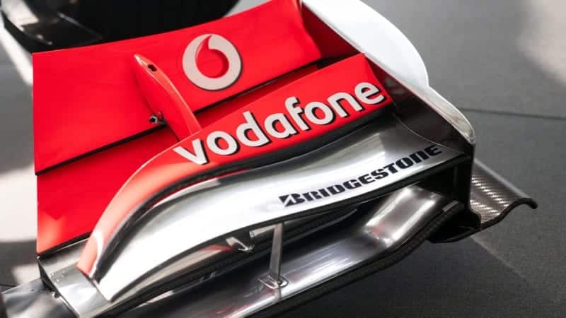Lewis Hamilton McLaren MP4-25 for auction front wing detail 2