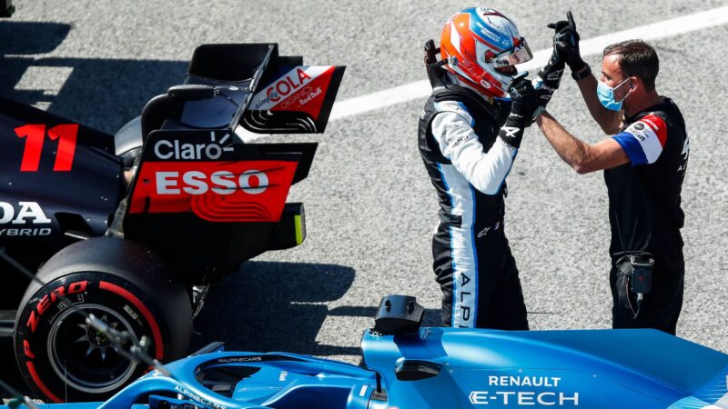 OCON Esteban (fra), Alpine F1 A521, portrait during the Formula 1 Aramco Gran Premio De Espana 2021 from May 07 to 10, 2021 on the Circuit de Barcelona-Catalunya, in Montmelo, near Barcelona, ​​Spain - Photo Xavi Bonilla / DPPI