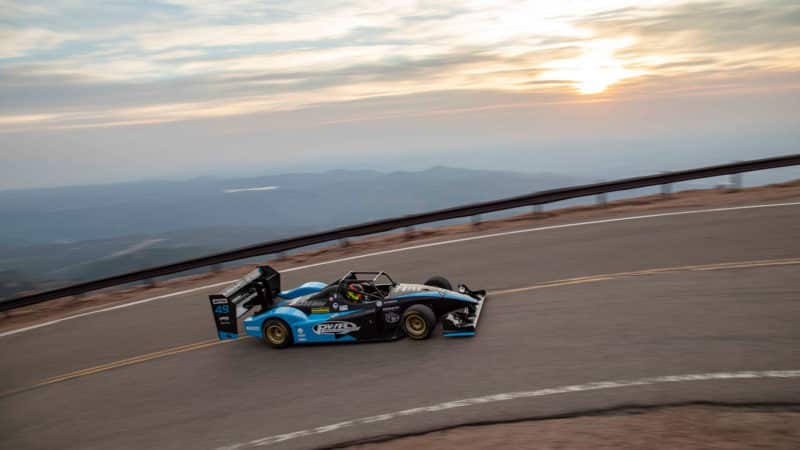 Robin Shute on Pike's Peak at sunset in 2021