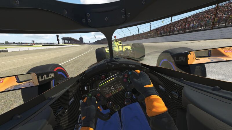 Lando Norris iRacing in car view