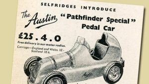 Austin Pathfinder pedal car advertisement