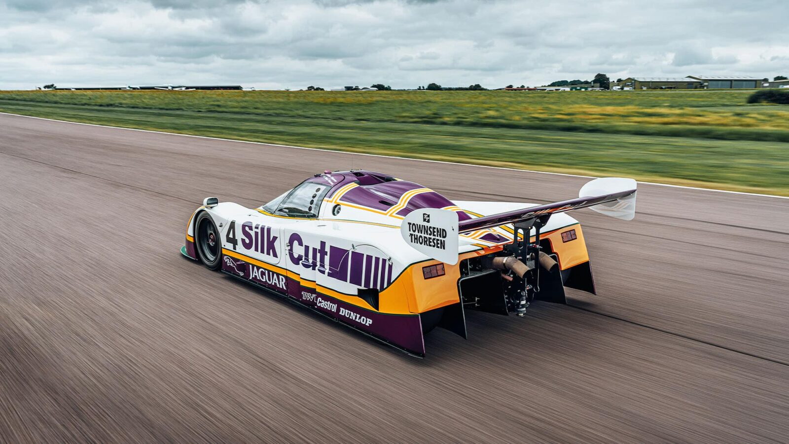 Jaguar XJR-8 on track at Thruxton