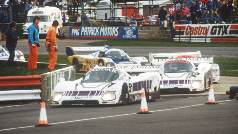 Jaguar XJR6s at Silverstone in 1986