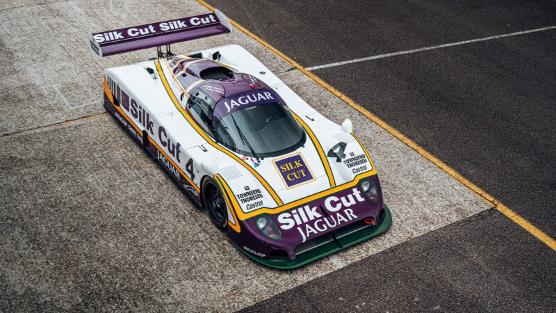 Overhead view of Jaguar XJR-8