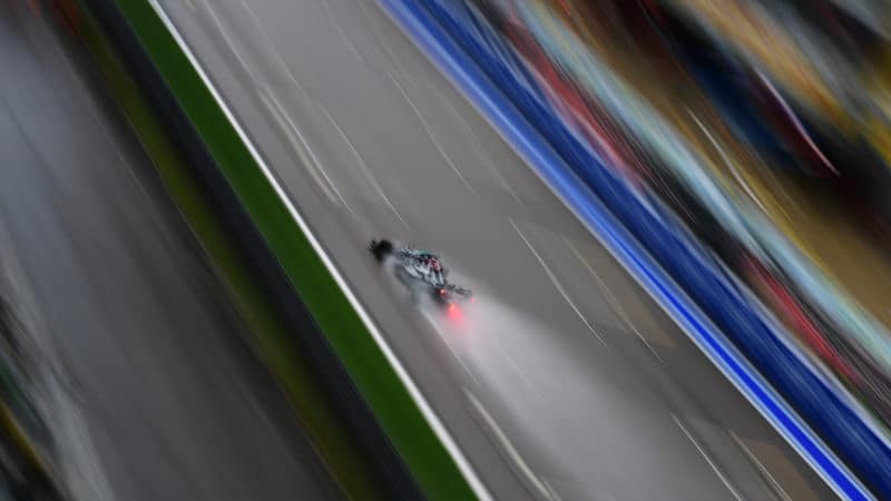 Spray from Lewis Hamilton's Mercedes at Sochi