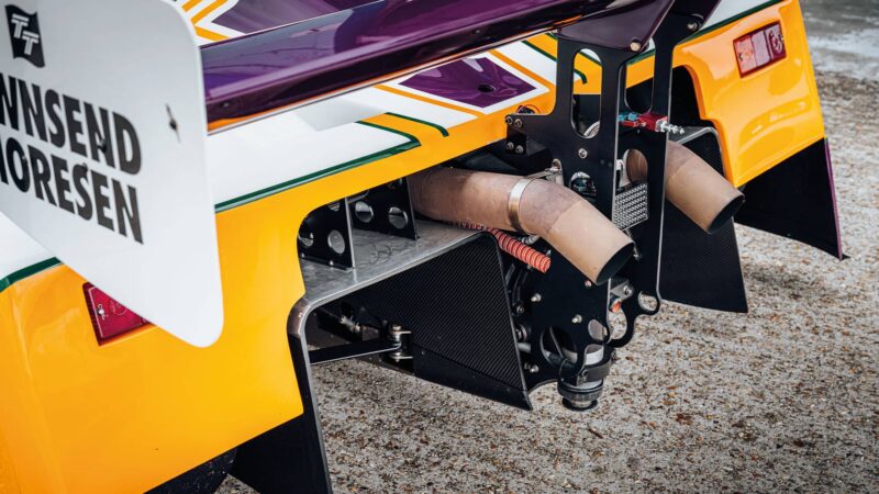 Twin exhausts of Jaguar XJR-8