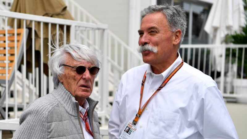 Bernie Ecclestone with Chase Carey