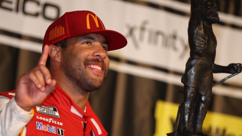 Bubba Wallace after winning in Talladega NASCAR 2021
