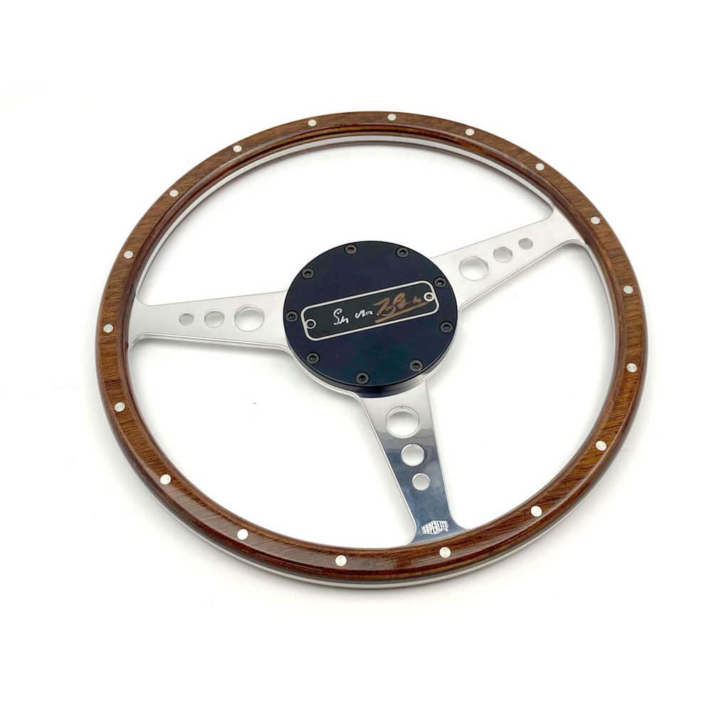 Stirling Moss, Tony Brooks signed full-size Classic Steering Wheel