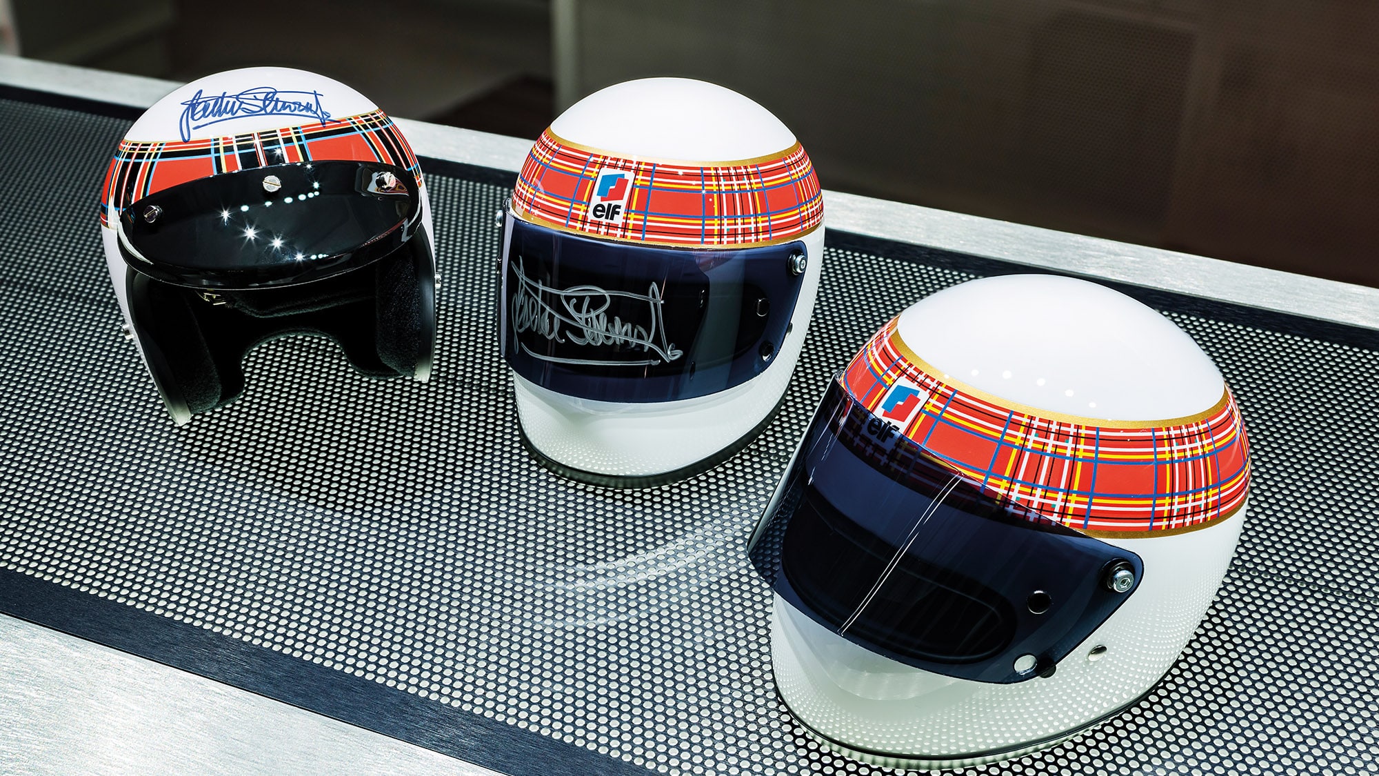 Jackie Stewart helmets