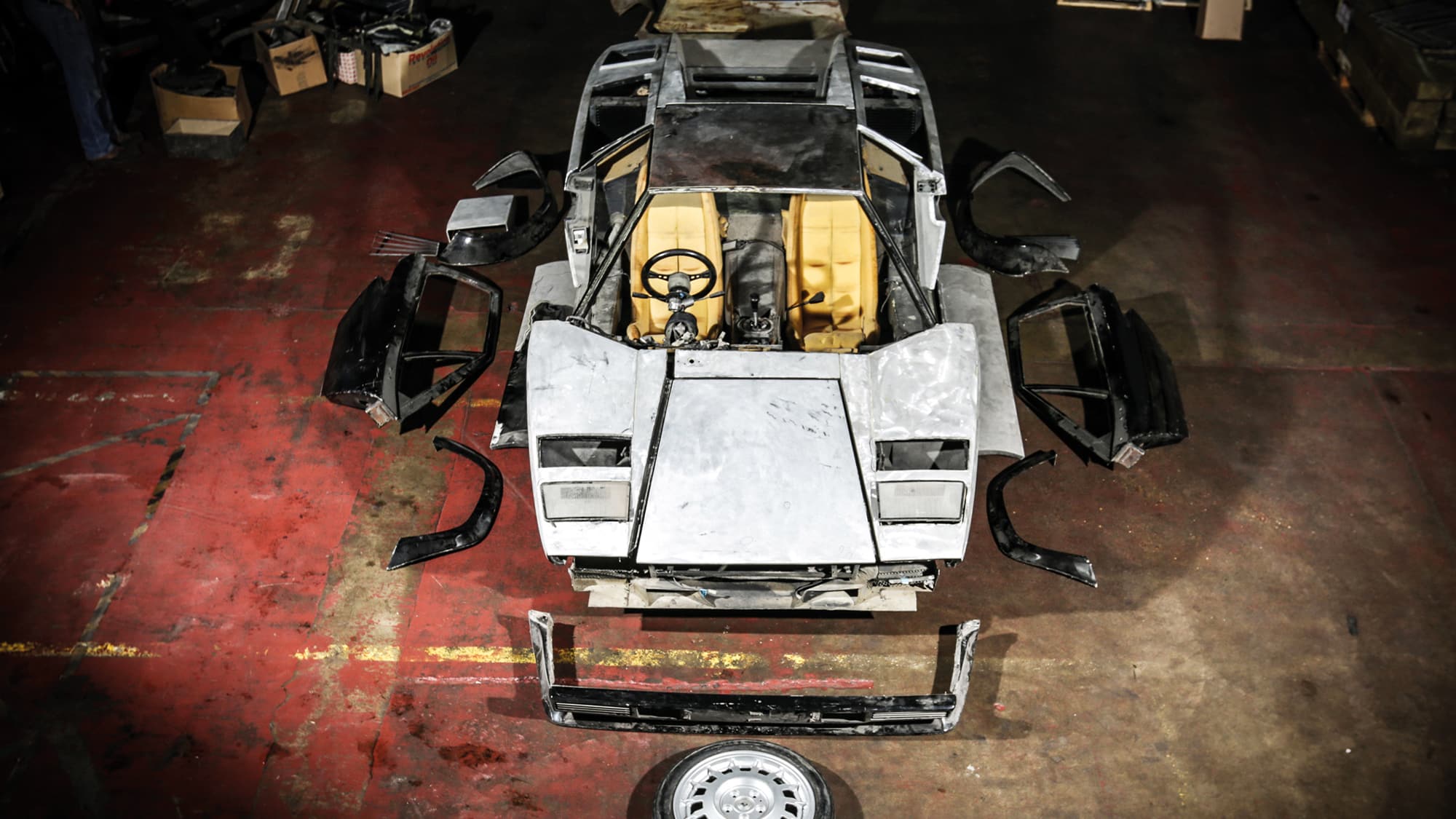 Lamborghini Countach in bits