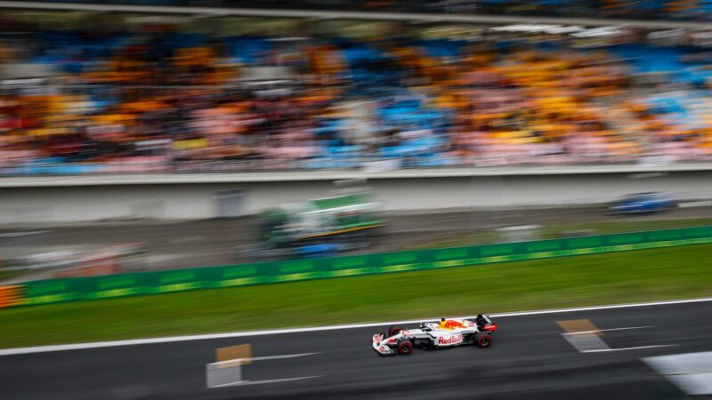 Max Verstappen qualifying for the 2021 Turkish GP
