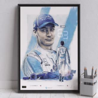 Product image for George Russell F1 Poster Williams Racing F1 Wall Art – Limited edition of 250