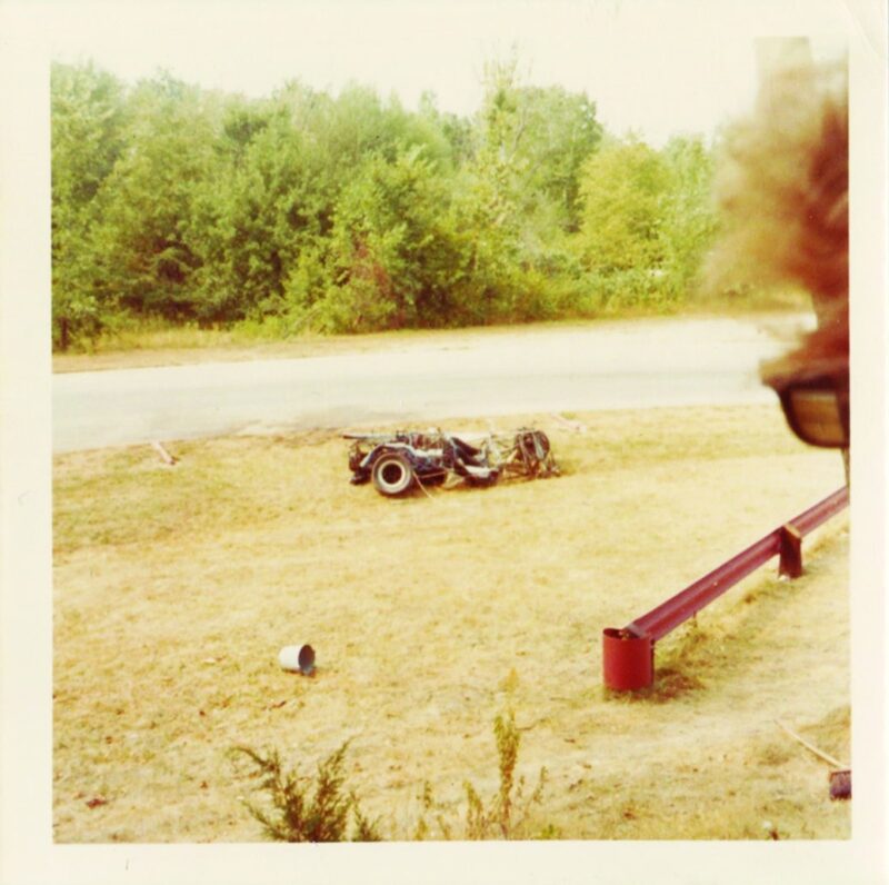 Wreckage of Burnett Mk3 at Road America