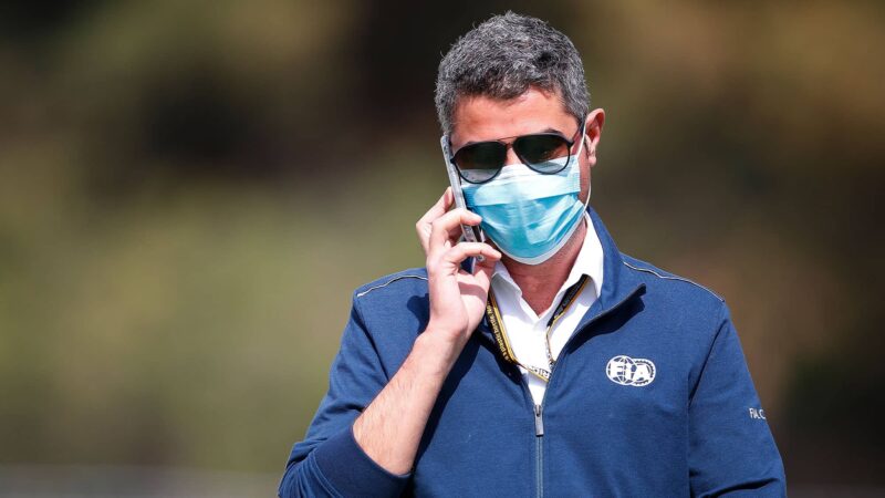 BARCELONA, SPAIN - MAY 09: FIA Race Director Michael Masi arrives at the track prior the F1 Grand Prix of Spain at Circuit de Barcelona-Catalunya on May 09, 2021 in Barcelona, Spain. (Photo by Eric Alonso/Getty Images)