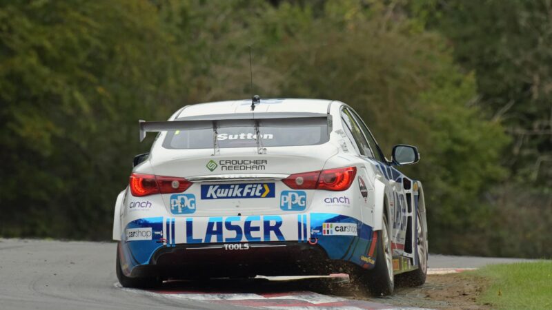 Ash Sutton puts his wheels over the kerb in 2021 BTCC