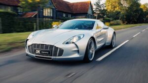 Aston Martin One-77 on road