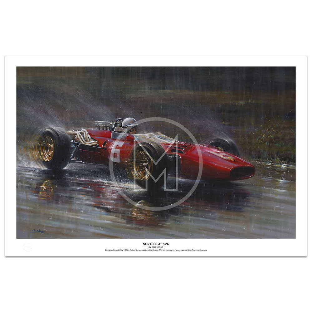 John Surtees | Ferrari 312 | Spa 1966 | By Paul Dove | Limited Edition Print