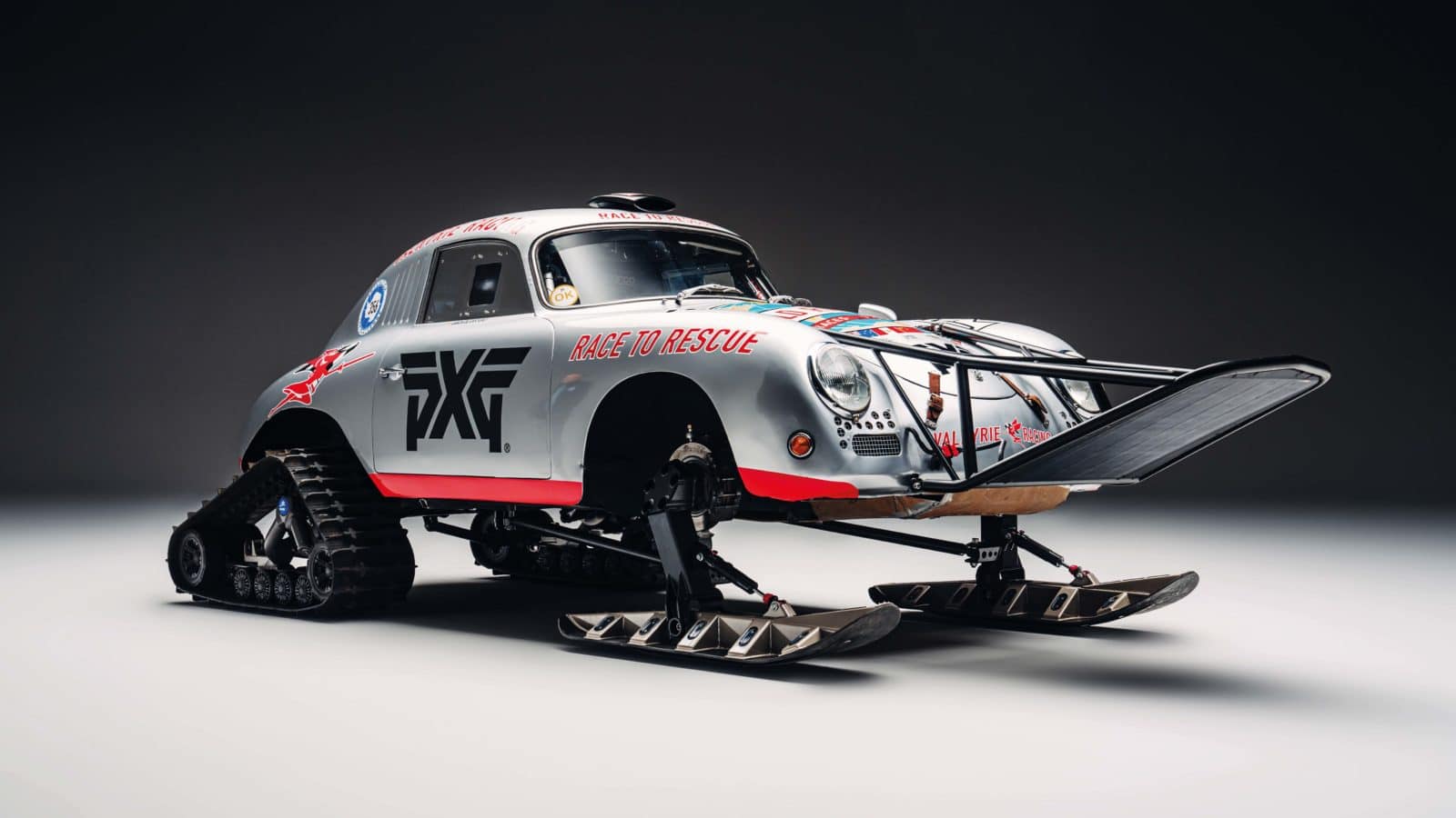 Round the world Porsche 356 with tracks and skis for the Antarctic copy