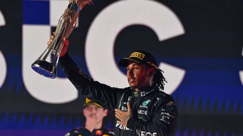 Hamilton wins crazy Saudi GP to level with Verstappen