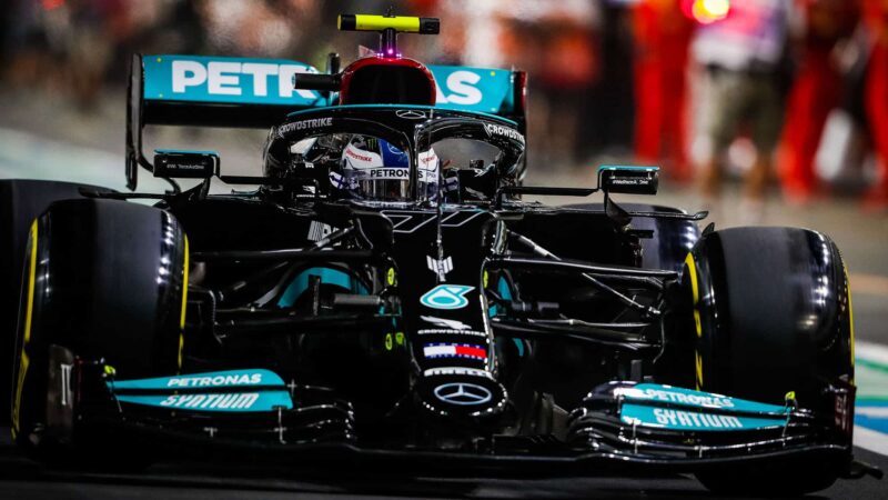 77 BOTTAS Valtteri (fin), Mercedes AMG F1 GP W12 E Performance, action during the Formula 1 stc Saudi Arabian Grand Prix 2021, 21th round of the 2021 FIA Formula One World Championship from December 3 to 5, 2021 on the Jeddah Corniche Circuit, in Jeddah, Saudi Arabia - Photo Antonin Vincent / DPPI