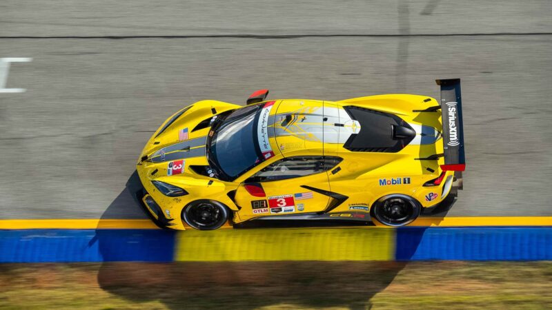 Chevrolet Corvette C8R overhead shot