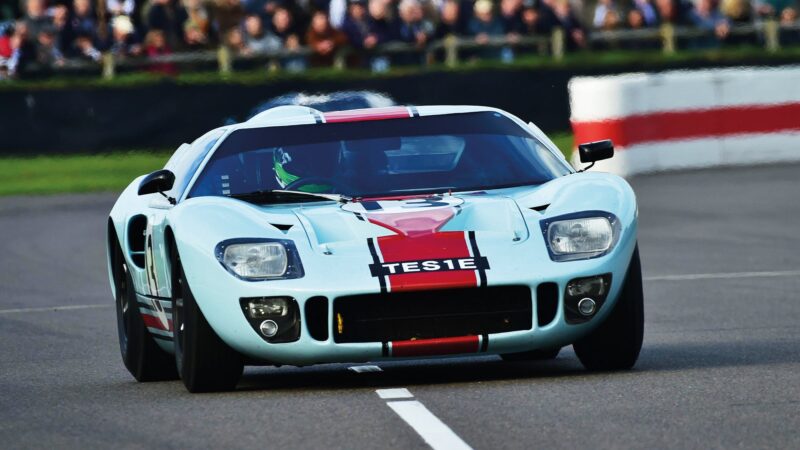 Dario Franchitti racing a Ford GT40