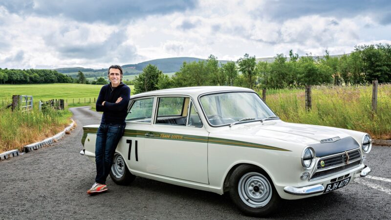 Dario Franchitti with Jim Clark Lotus Cortina