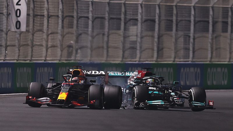 Lewis Hamilton hit Max Verstappen in the 2021 Saudi Arabian Grand Prix