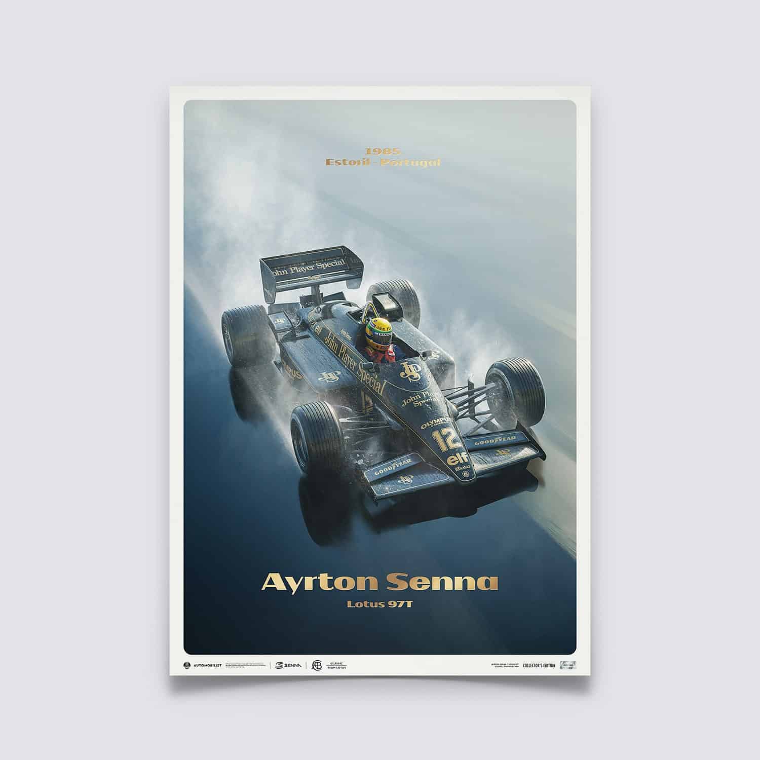 LOTUS 97T - AYRTON SENNA - RAINMASTER - ESTORIL, 1985 | COLLECTOR'S EDITION