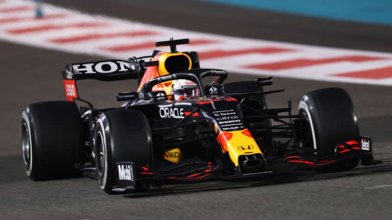 Max Verstappen in the 2021 Abu Dhabi Grand Prix