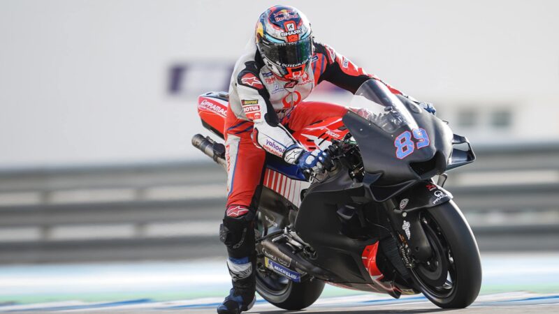 Jorge Martin on Ducati test bike