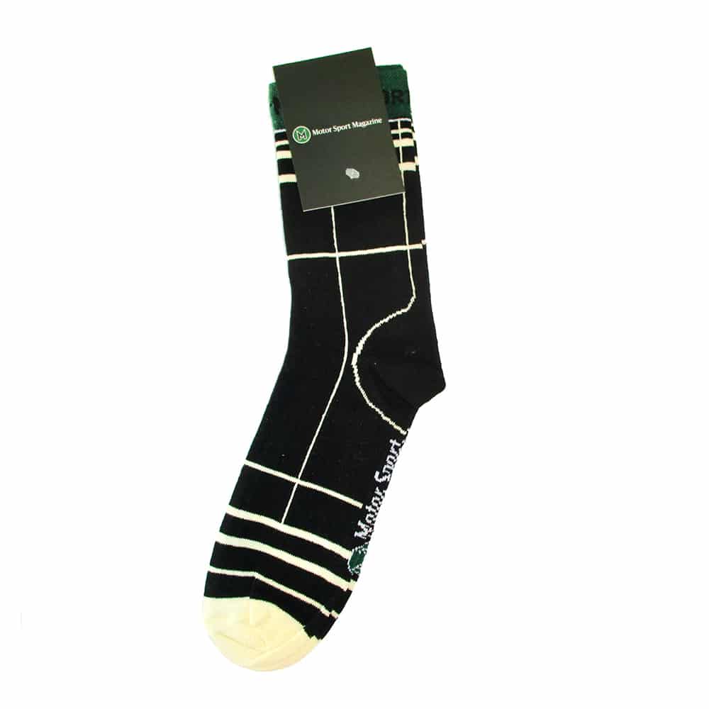 Black & Cream Motor Sport Socks