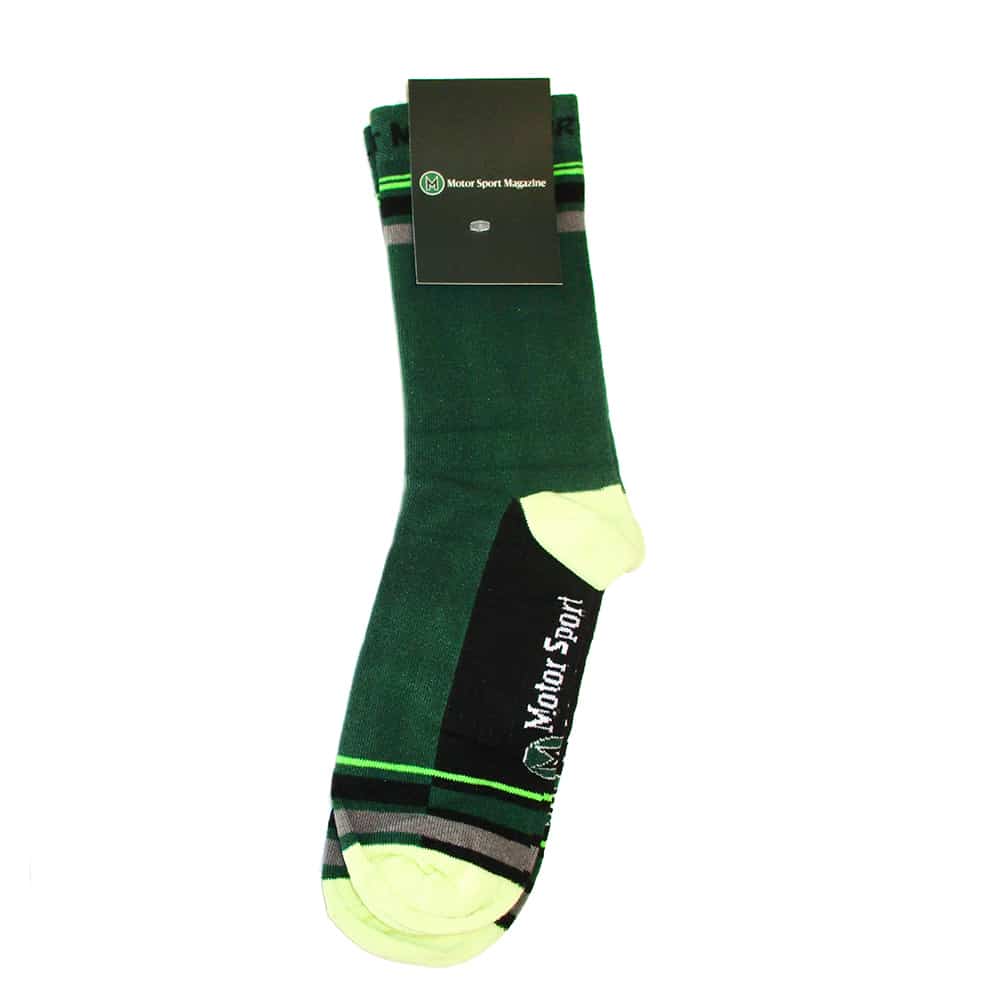 Green & Black Motor Sport Socks