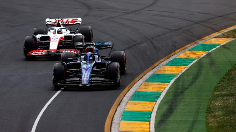 Williams and Haas on track in the 2022 Australian Grand prix