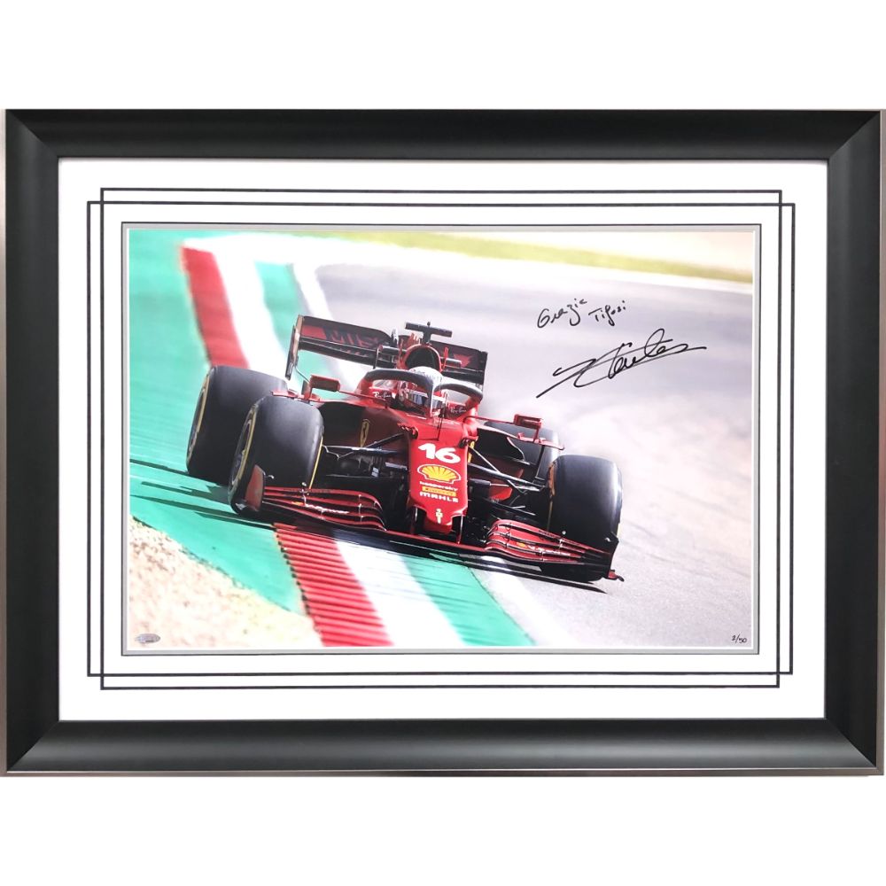 Charles Leclerc 2021 Grazie Tifosi Signed Photo