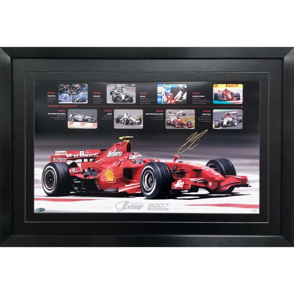Kimi Raikkonen Career Tribute Signed Photo