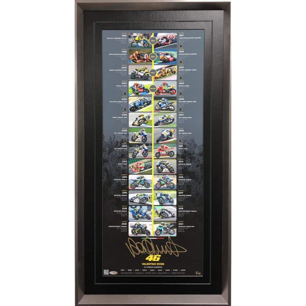 Valentino Rossi Career Tribute Signed Collage