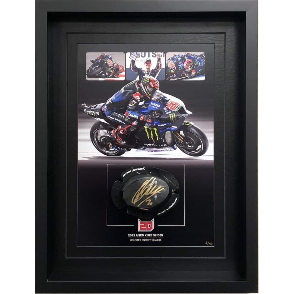 Fabio Quartararo 2022 Used Knee Slider Signed