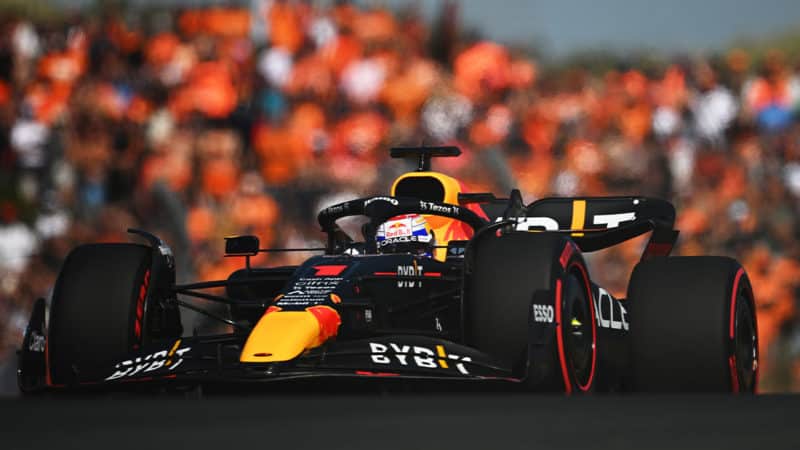 Red Bull F1 driver Max Verstappen at the 2022 Dutch GP