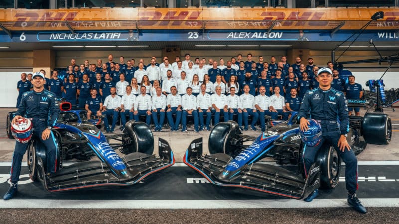 Williams team photo at 2022 Abu Dhabi Grand Prix