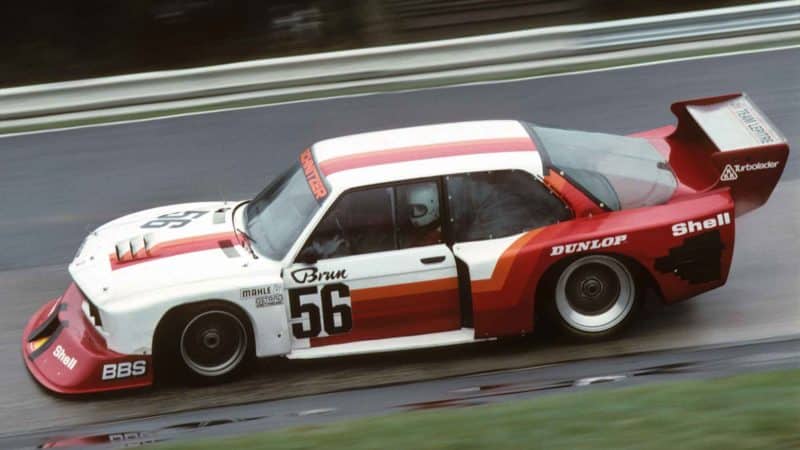 Brun driving muscle-bound BMW 320 Turbo for Schnitzer