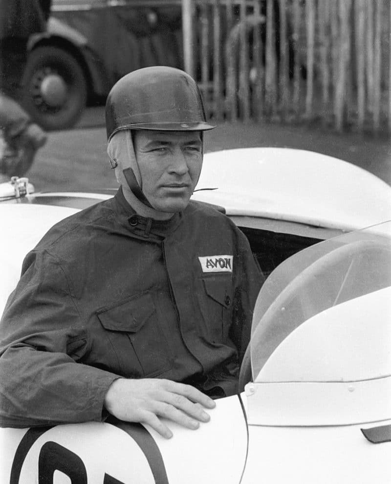 Carroll Shelby in Aston Martin DB3 S at Aintree in 1954