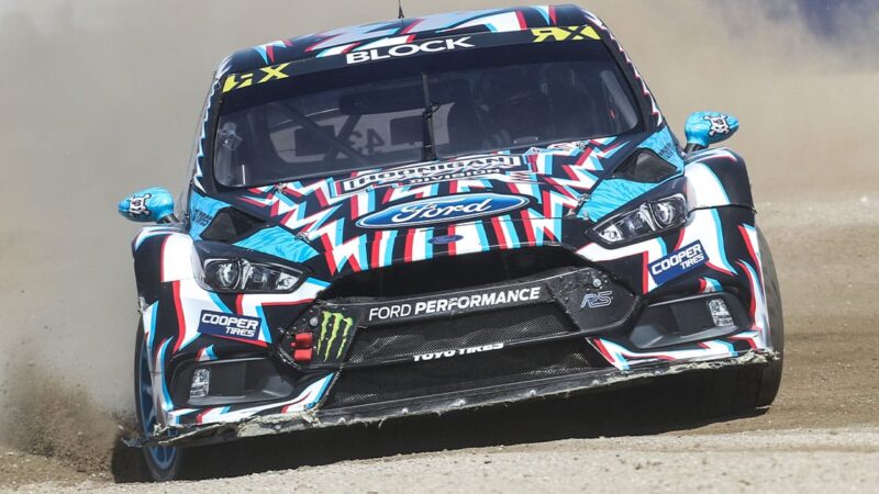 Ken Block competing in WRX Portugal 2018