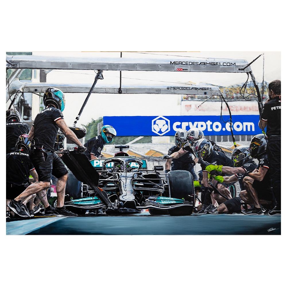 Pit Stop | Lewis Hamilton | Limited Edition Giclée Print | By James Stevens