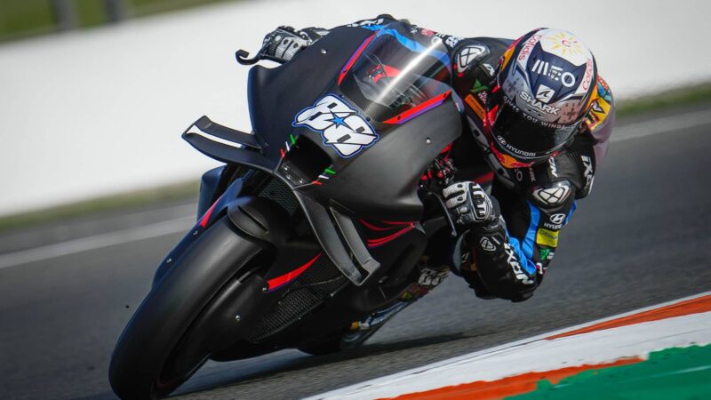 Miguel Oliveira testing Aprilia RS-GP in 2022